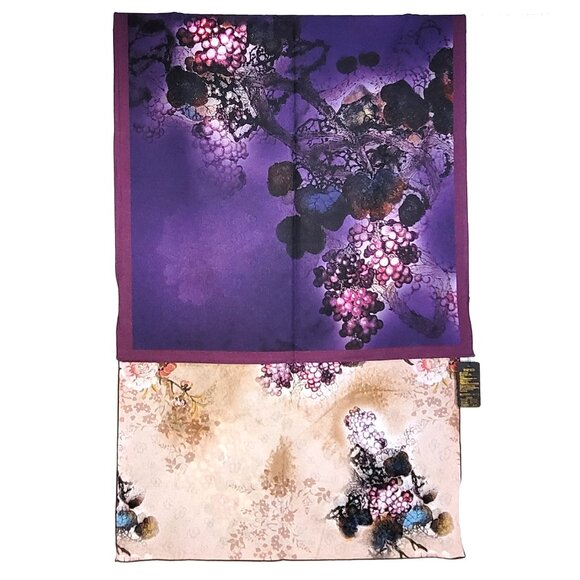 NWT Double-Sided Silk Scarf 27"x70" Long Rectangle Shawl Wrap 3316 - Picture 6 of 7